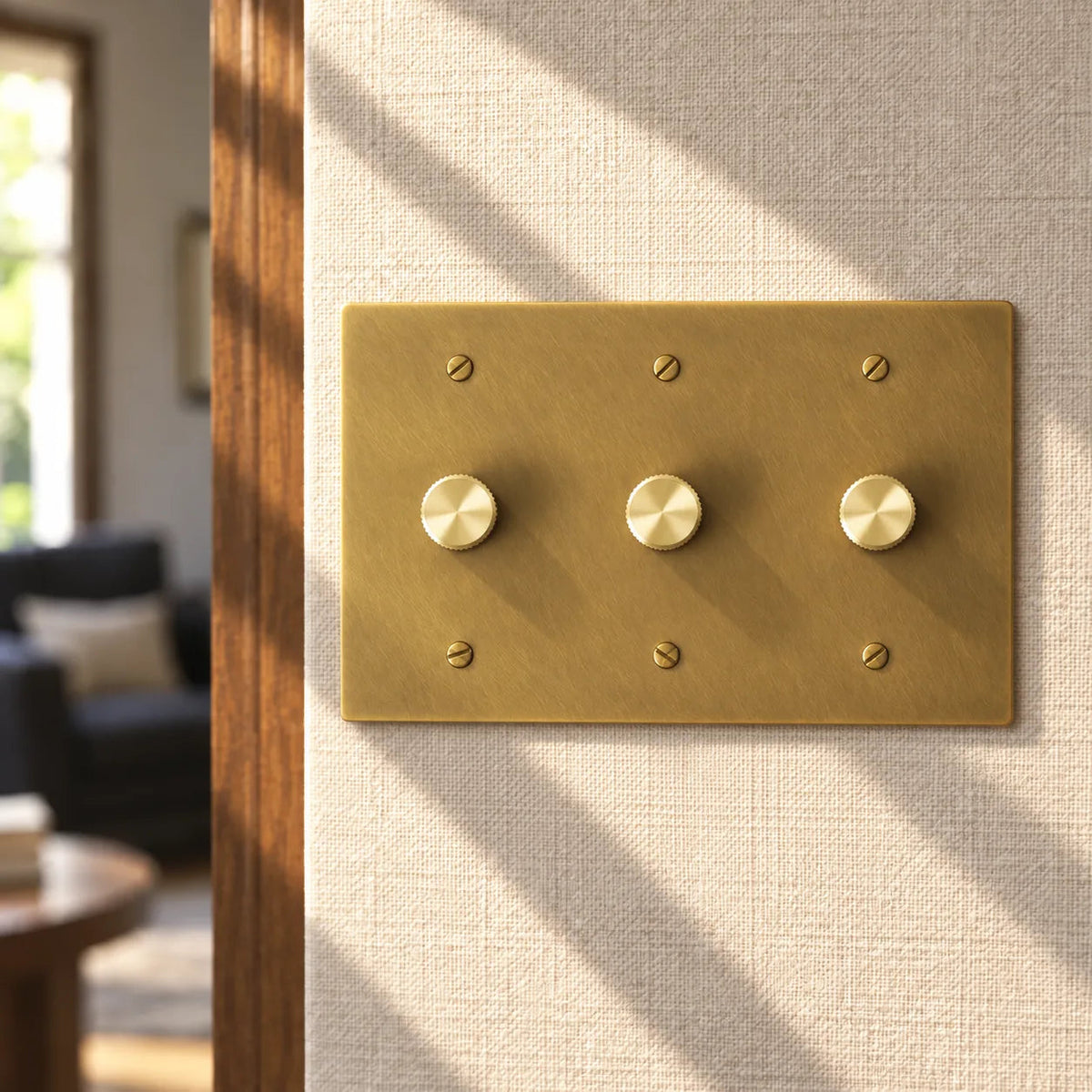 Faylore Vintage messingkleurige 3-voudige draaidimmer