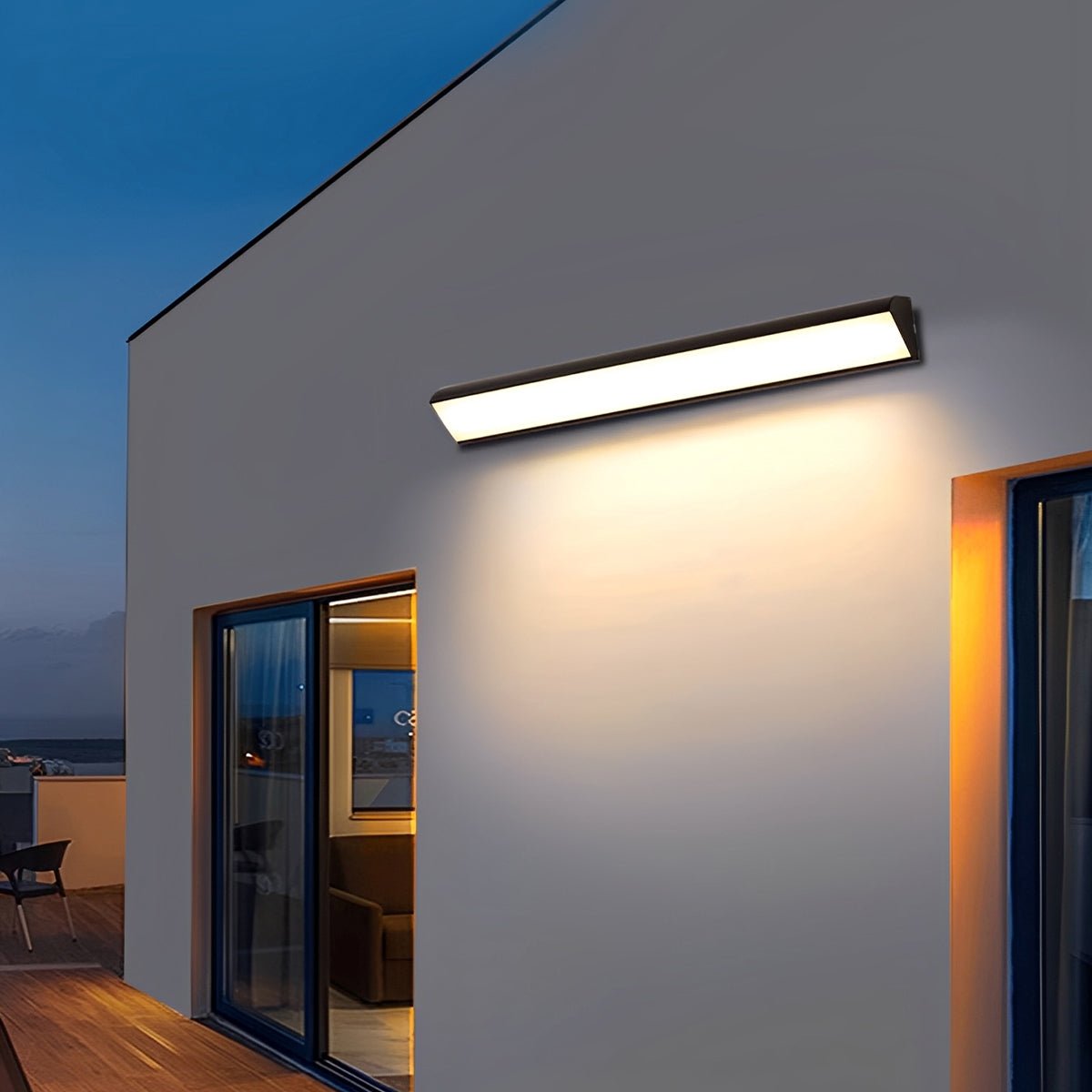 Tanvelle minimalistische lineaire aluminium wandlamp voor buitengebruik