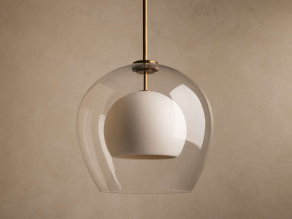 Hanglamp van dubbel koepelglas