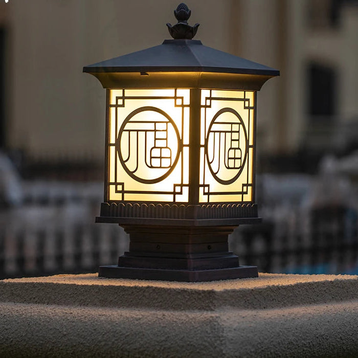 Zentari Art-deco metalen lantaarnpaalverlichting