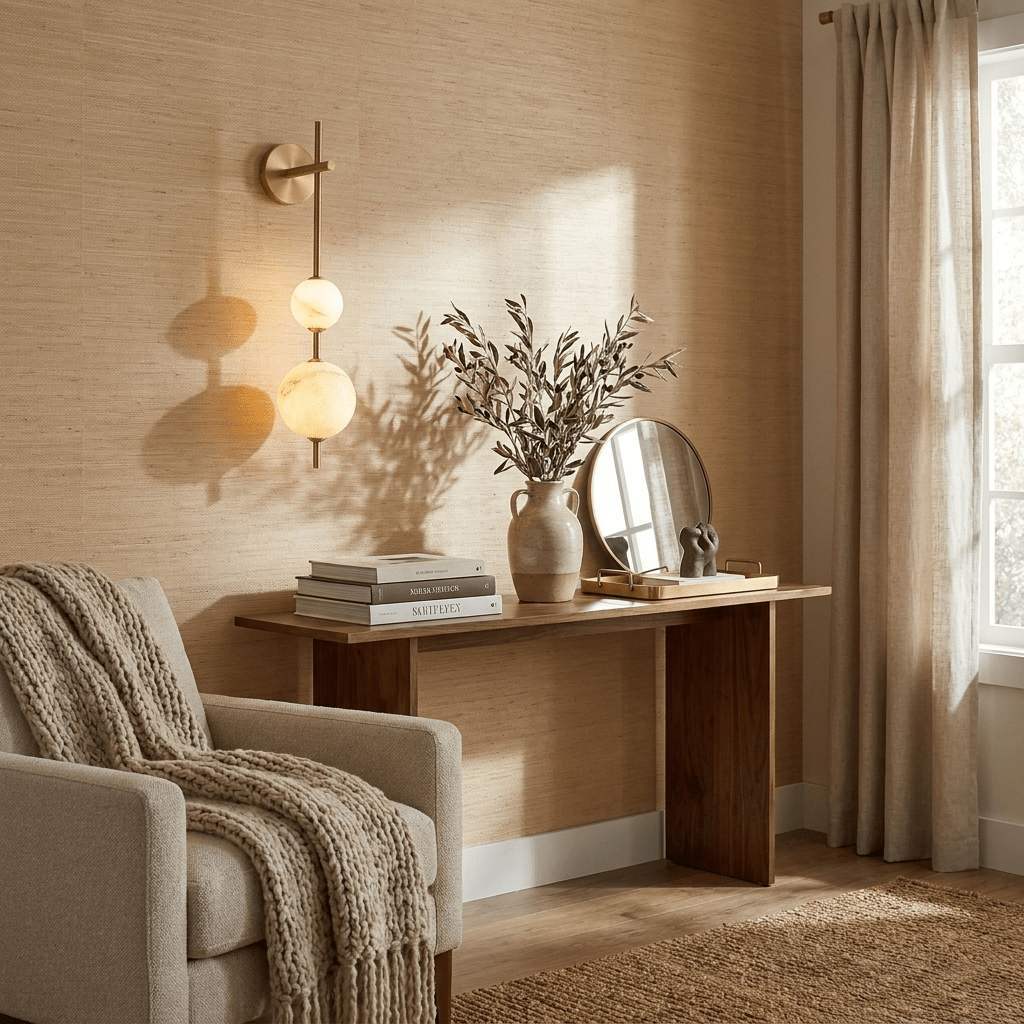 Wandlamp met albasten bol