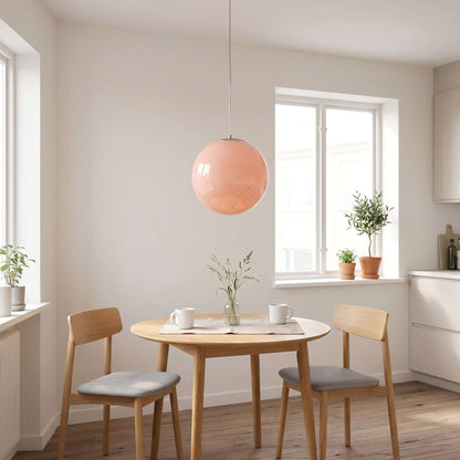 Hanglamp met gedraaide glazen bol