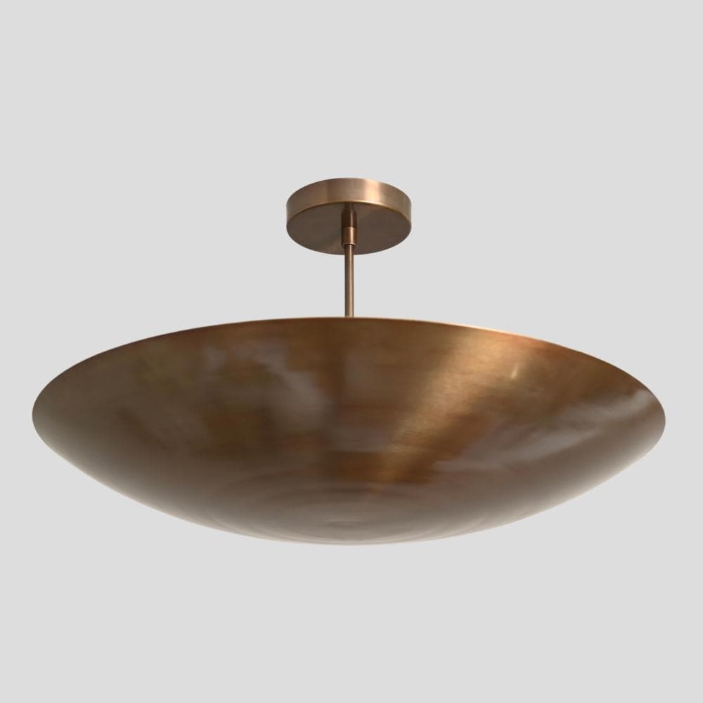 Domavell Midcentury koperen koepelkroonluchter