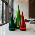 Glintora moderne metallic pvc-opblaasbare kerstboom