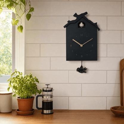 Minimalistische houten slinger-koekoeksklok Dunmere