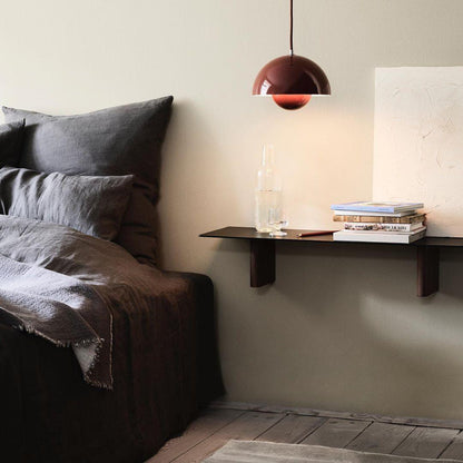 Metalen hanglamp met twee koepels