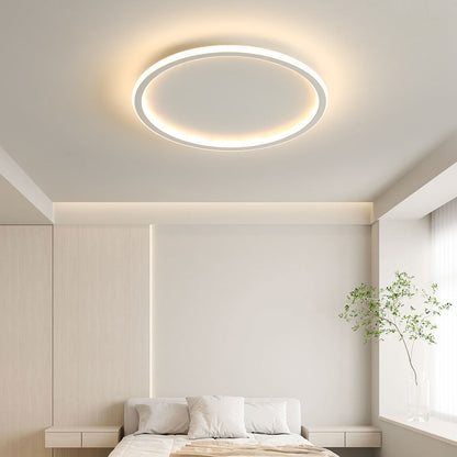 Solvane Scandinavische plafondlamp van aluminium, vlak gemonteerd