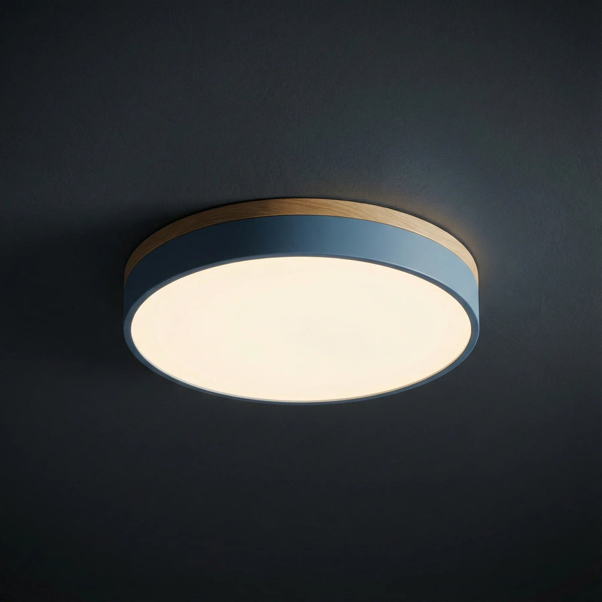 Lumbra minimalistische houten plafondlamp voor vlakke montage