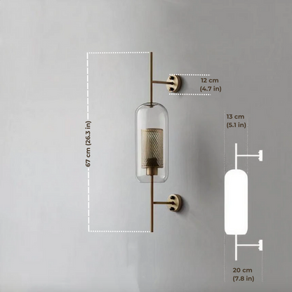 Serenova retro glazen wandlamp