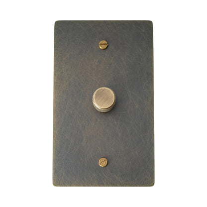 Brevanto vintage messing draaidimmer met 1 schakelaar