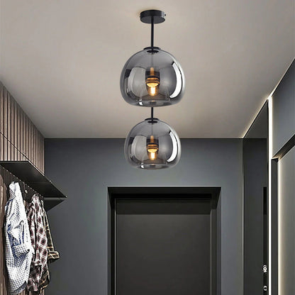 Velsora moderne koperen glazen plafondlamp