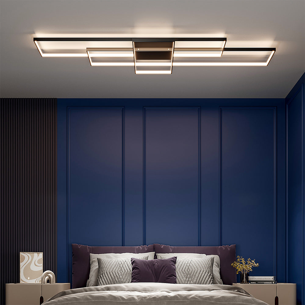 Quadris Bauhaus metalen rechthoekige plafondlamp