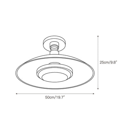 Brede ronde plafondlamp.flush