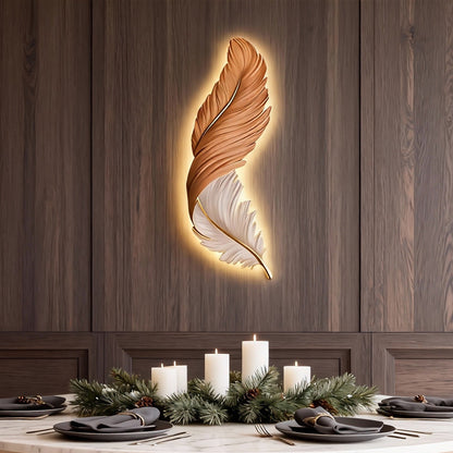 Gebeeldhouwde pluimvormige led-wandlamp