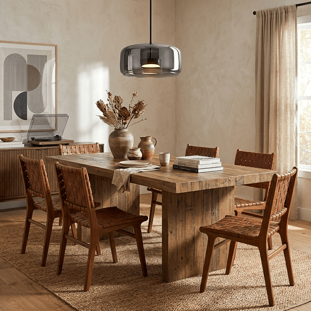 Handgeblazen glazen koepelhanglamp
