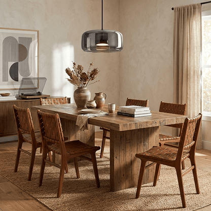 Handgeblazen glazen koepelhanglamp