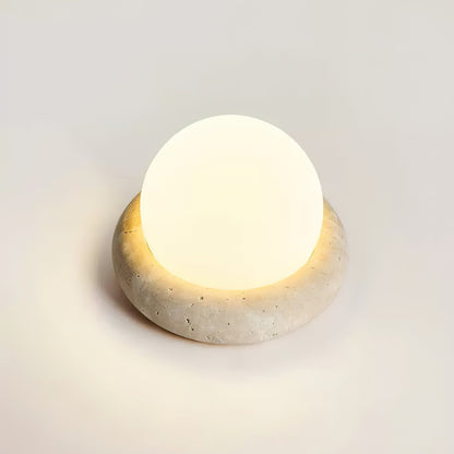 Orlando wabi-sabi-tafellamp van travertijn