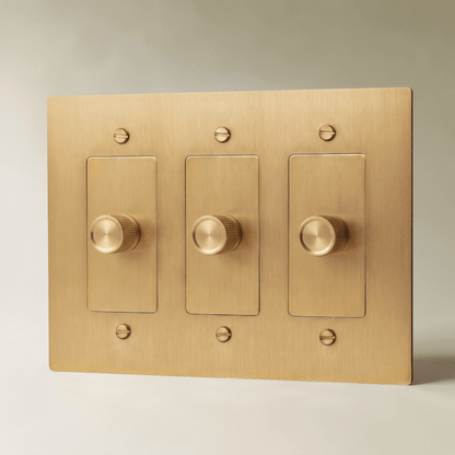 Norvessa vintage-draaiknopdimmer van messing