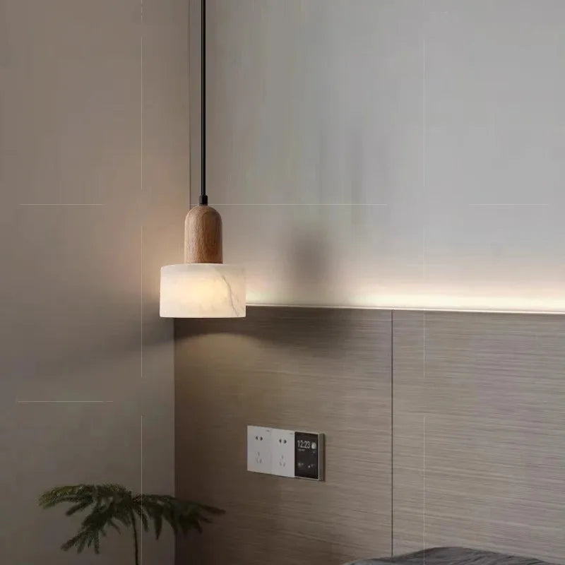 Sarelle Japandi Jade-marmeren hanglamp