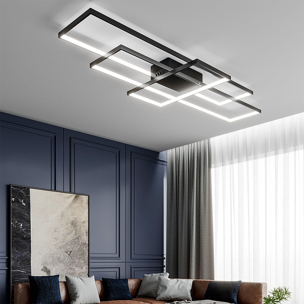 Quadris Bauhaus metalen rechthoekige plafondlamp