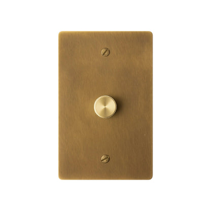 Brevanto vintage messing draaidimmer met 1 schakelaar
