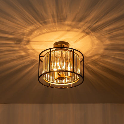 Kristallen plafondlamp met open frame