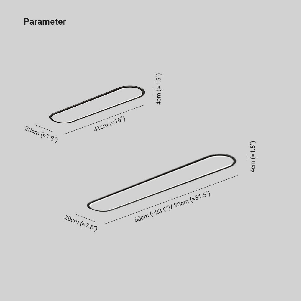 Ovalis minimalistische ovale plafondlamp van metaal