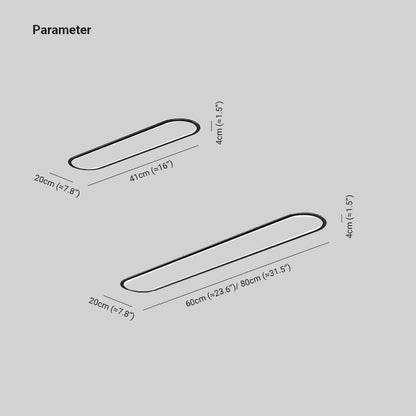 Ovalis minimalistische ovale plafondlamp van metaal
