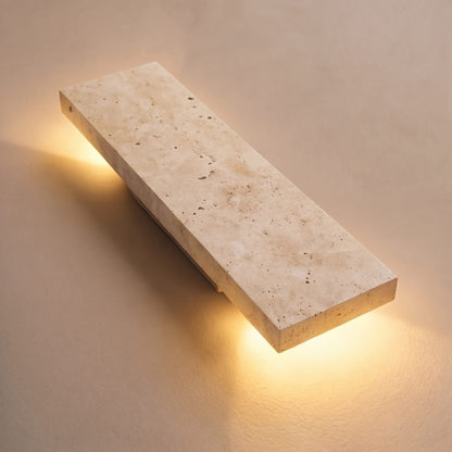 Travertijnen stenen wandlamp