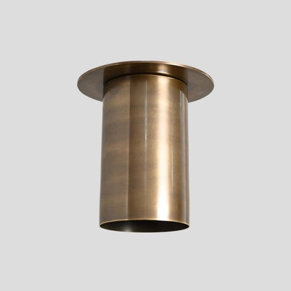 Tubrino minimalistische plafondspot met messing cilinder