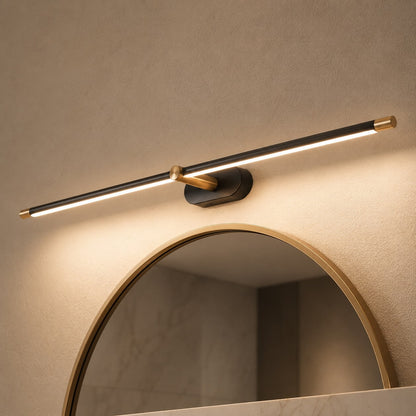 Verstelbare wandlamp met stang voor de kaptafel