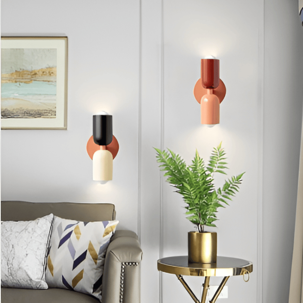 Miravel Bauhaus-wandlamp met ijzeren capsuleontwerp