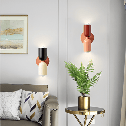Miravel Bauhaus-wandlamp met ijzeren capsuleontwerp
