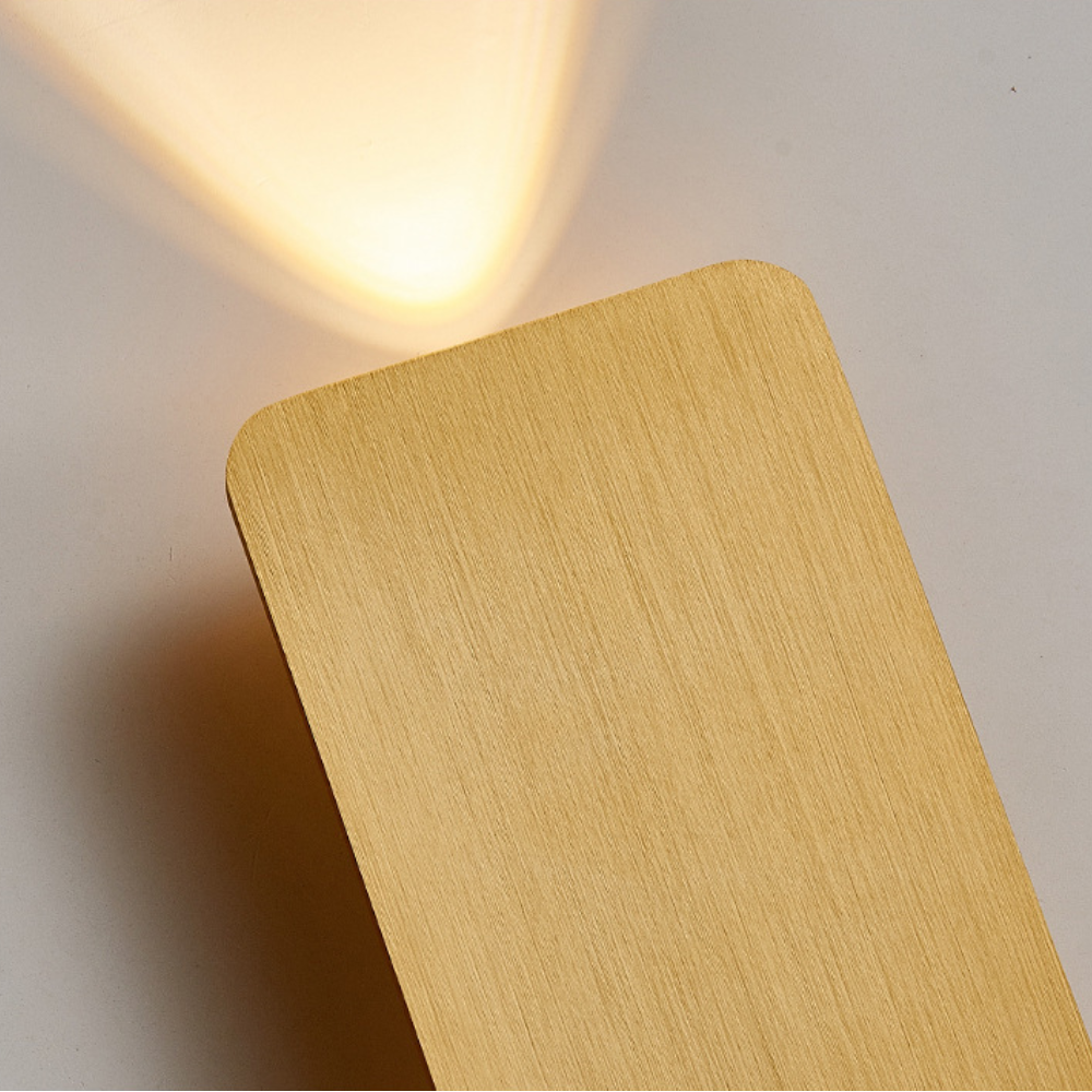 Nyxora minimalistische rechthoekige metalen wandlamp