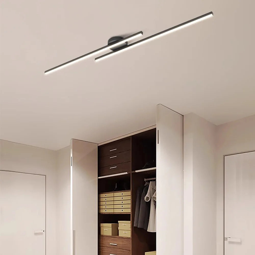 Linivo minimalistische aluminium led-plafondlamp voor lichtstrips