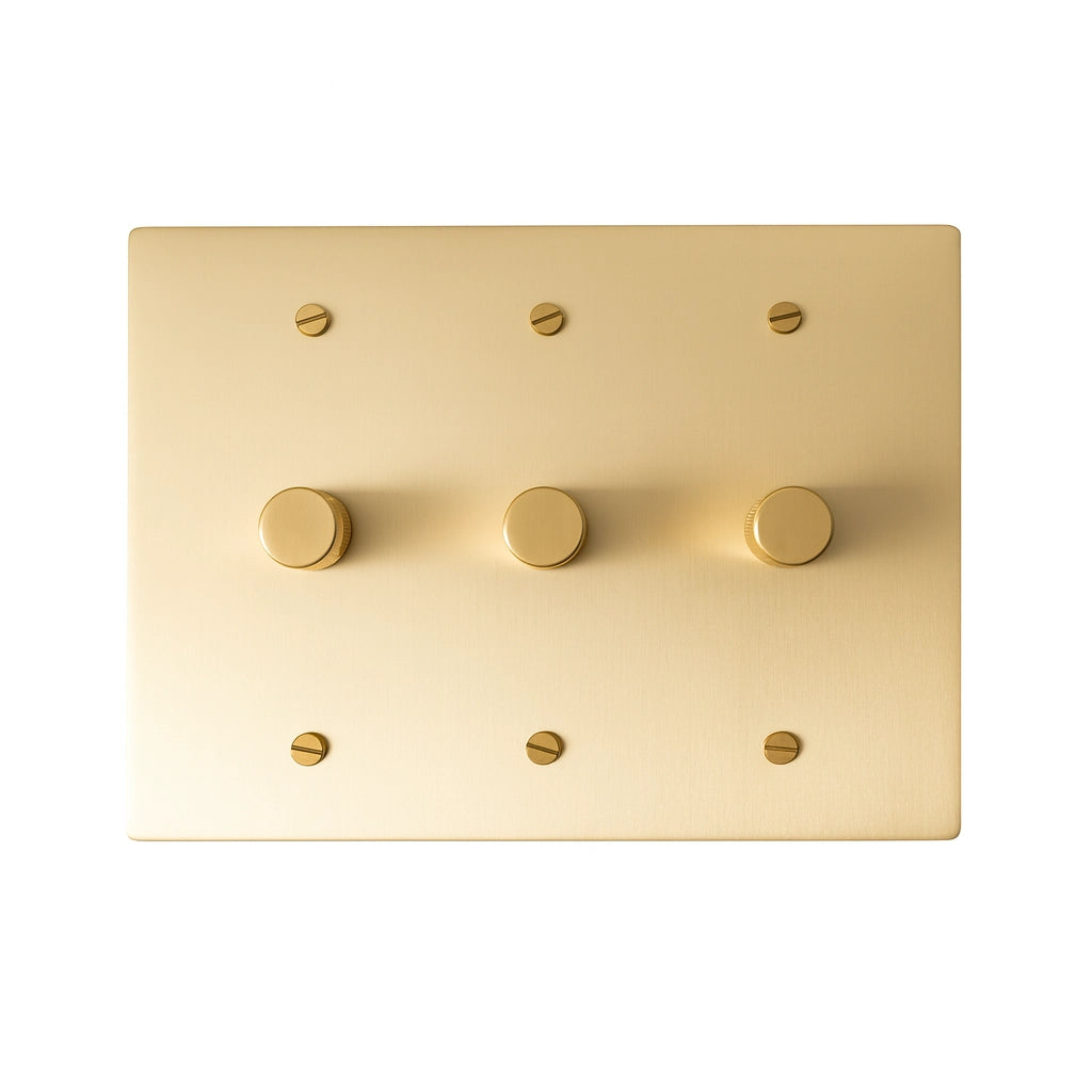 Faylore Vintage messingkleurige 3-voudige draaidimmer