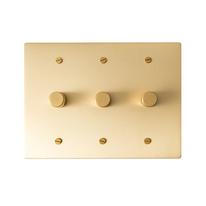 Faylore Vintage messingkleurige 3-voudige draaidimmer
