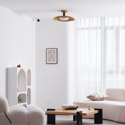 Brede ronde plafondlamp.flush
