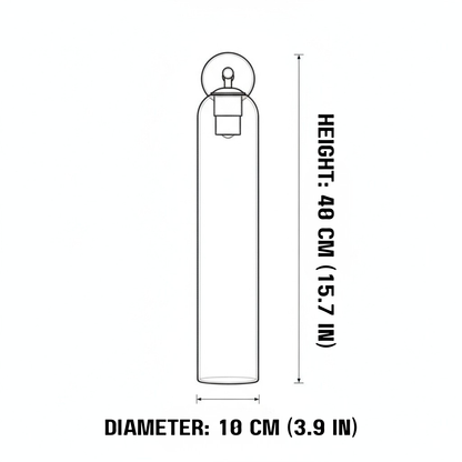 Lumessa minimalistische glazen cilindervormige wandlamp