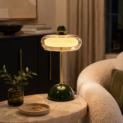 Calvento Art deco glazen tafellamp