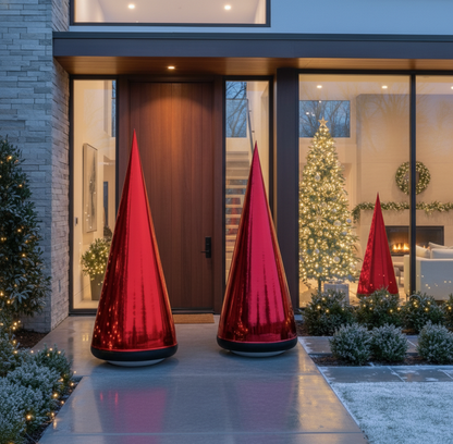 Glintora moderne metallic pvc-opblaasbare kerstboom
