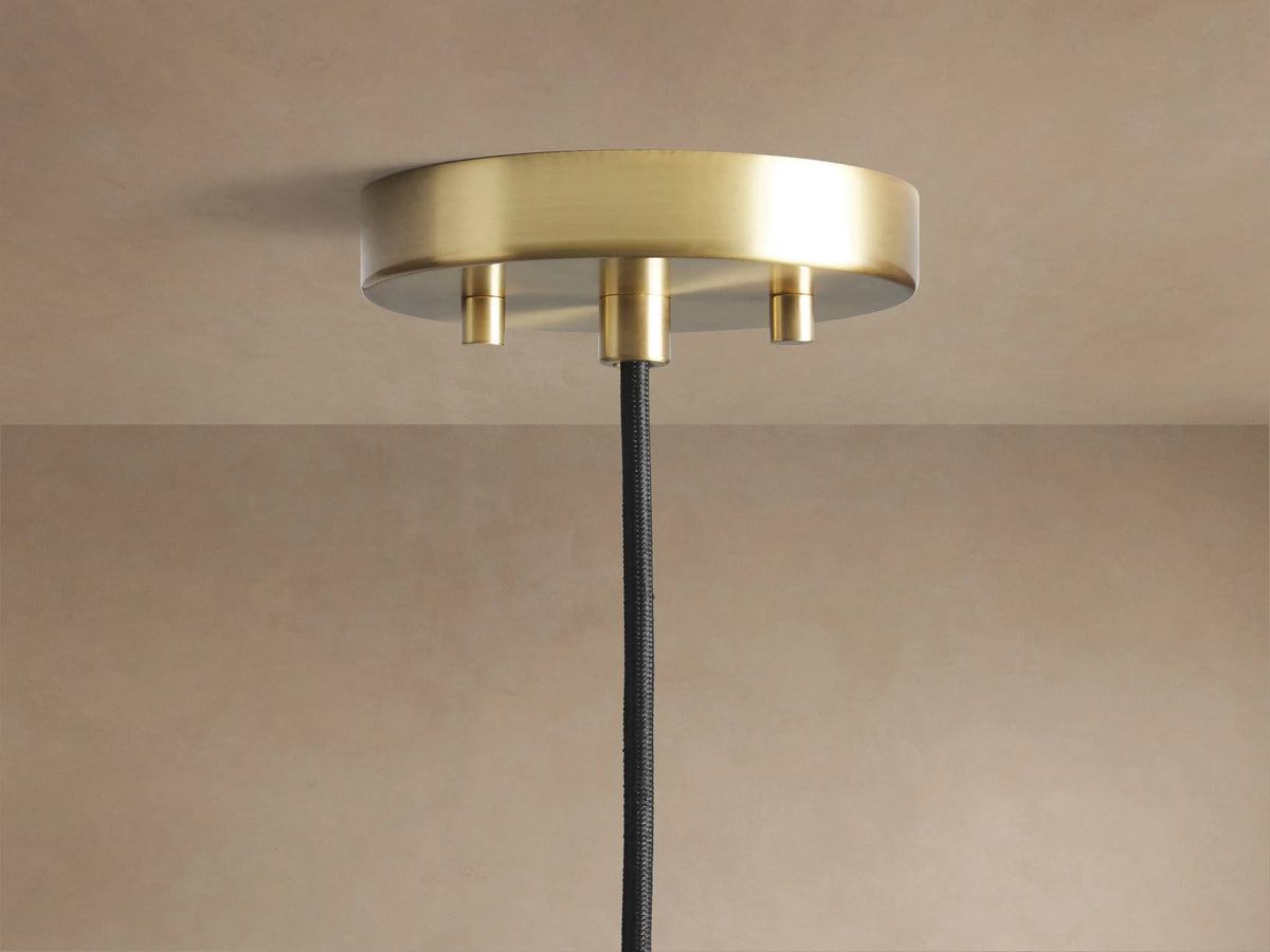 Hanglamp met bolvormige glazen kap met luchtbelletjes