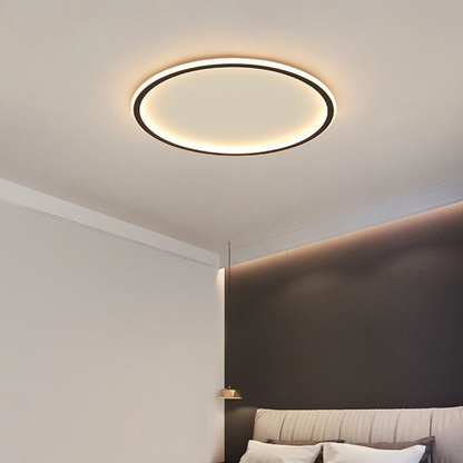 Solvane Scandinavische plafondlamp van aluminium, vlak gemonteerd