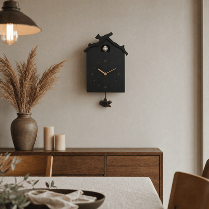 Minimalistische houten slinger-koekoeksklok Dunmere