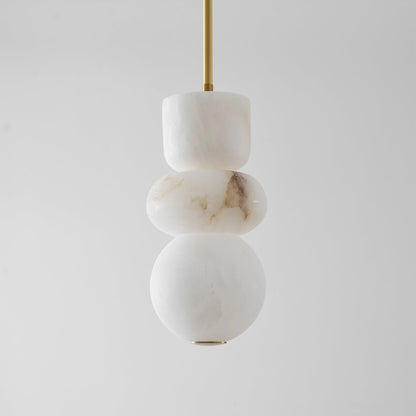 Gestapelde albasten hanglamp