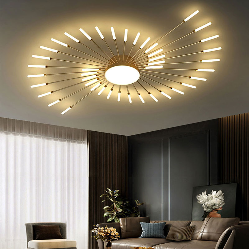 Pyrenna Starburst metalen plafondlamp met vuurwerkdesign