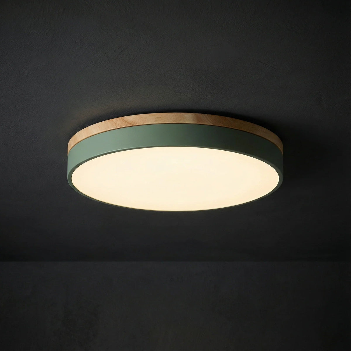 Lumbra minimalistische houten plafondlamp voor vlakke montage