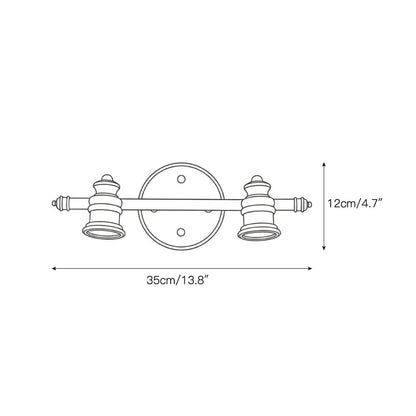 Messingkleurige lineaire wandspotverlichting