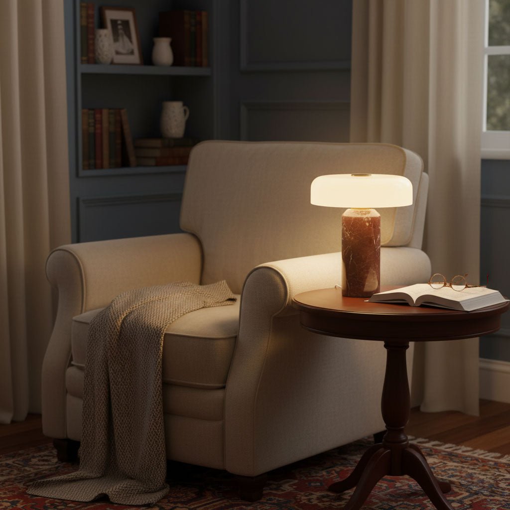 Vestara art-deco marmeren tafellamp