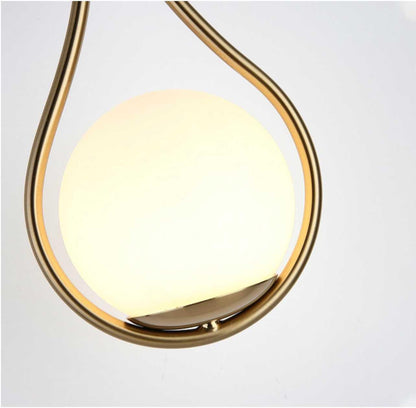 Orvenna Globe-wandlamp van ijzer in druppelvorm